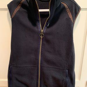 Barbour Men's Fleece Full Zip Vest, Navy Blue, Size XL